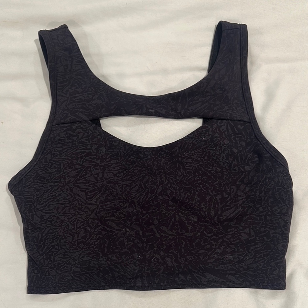 Lululemon Athletica Black Textured Sports Bra
